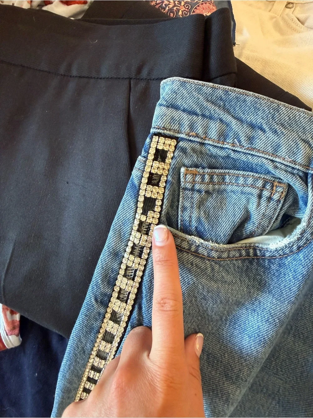 Reformation Crystal High Rise Straight Long Jeans Maldives - Size 27 - Picture 13 of 14